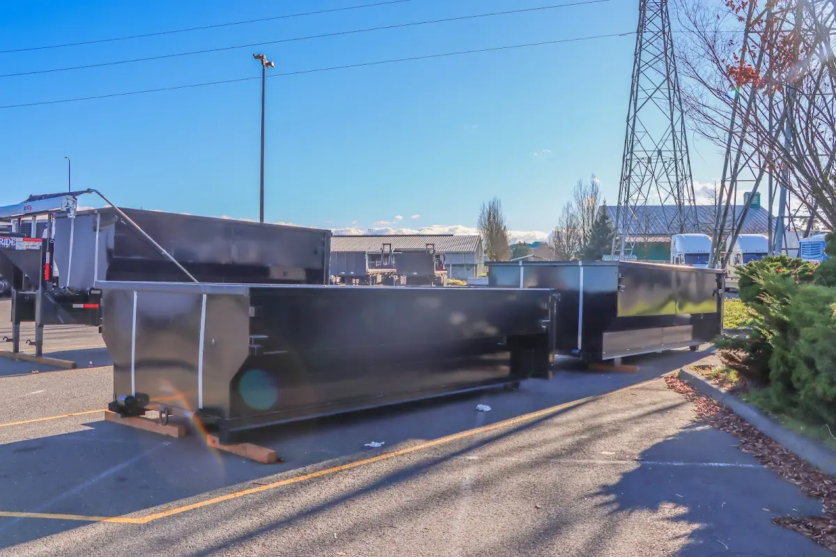 Roll-off dumpster ready for waste disposal at job site for 15 Yard Dumpster Rental in Rosemead